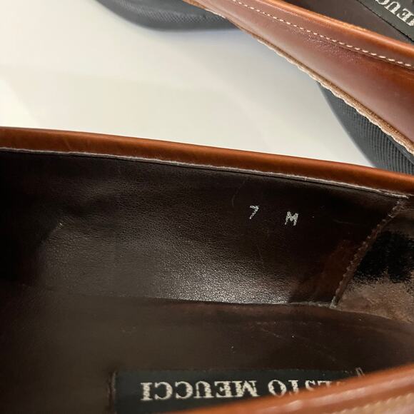 Sesto Meucci Leather Tassel Loafer Size 7M - Picture 9 of 10